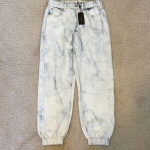 Rag & Bone Light Blue denim print Joggers